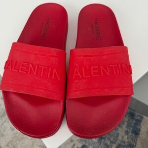 Valentino Vibrant Red Slides